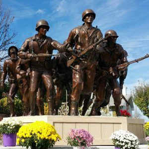 WW II Soldier Statue at Veterans Memorial Garden
